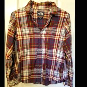 North Face Fitted plaid flannel button dow…
